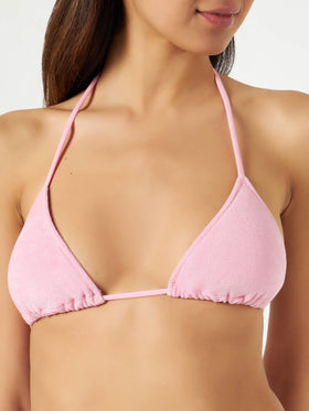 Woman terry triangle top swimsuit with charms - MC2 Saint Barth