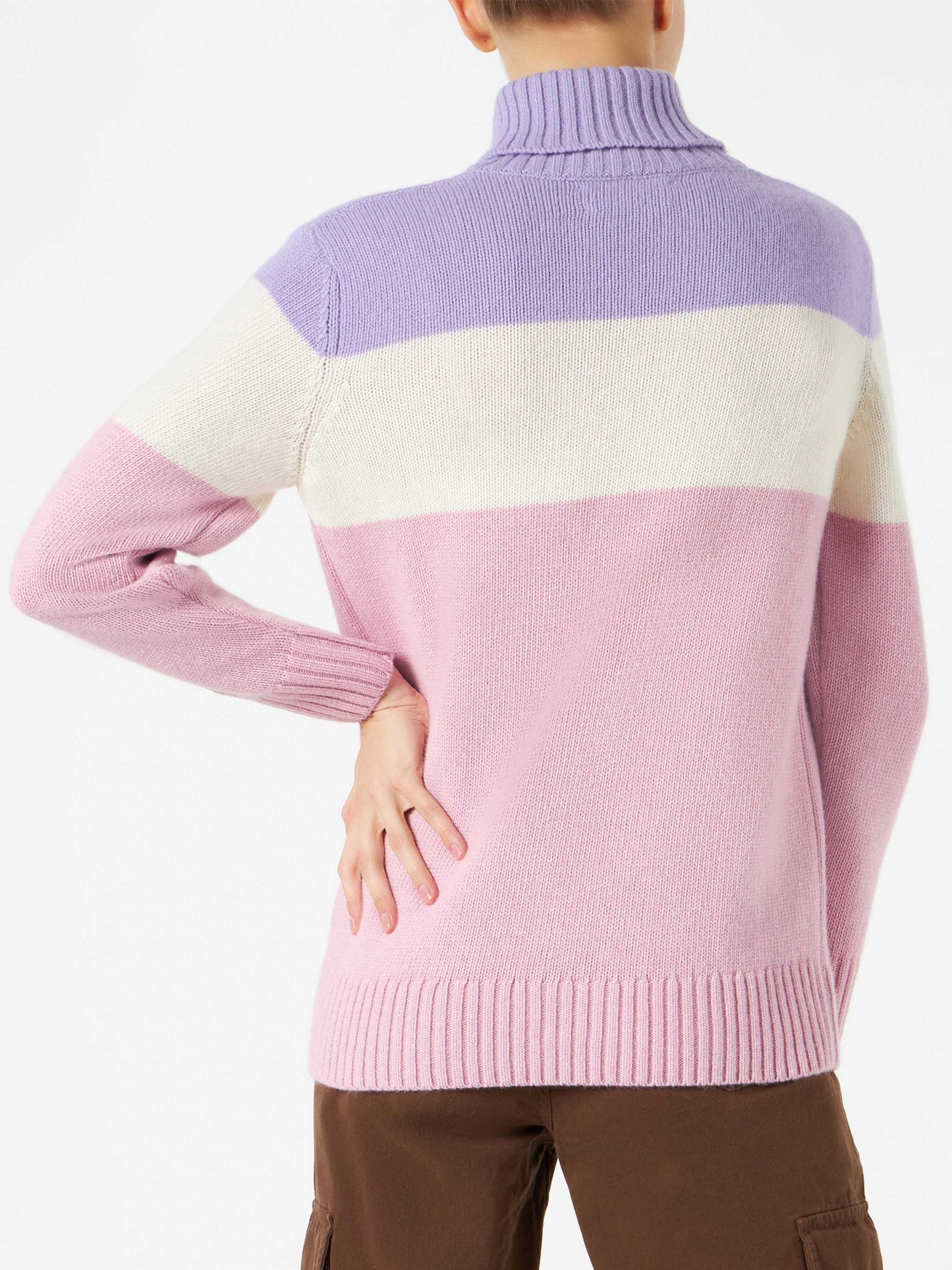 Woman turtleneck sweater with Courma lettering - MC2 Saint Barth