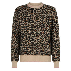 Woman brushed sweater with leopard pattern - MC2 Saint Barth